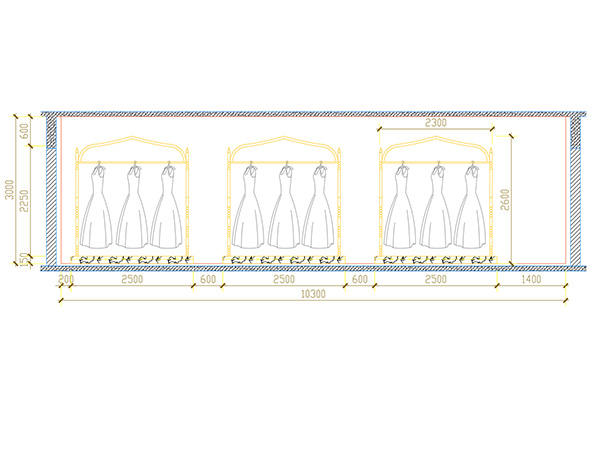 AIYA Wedding Dress Hall Design Drawings