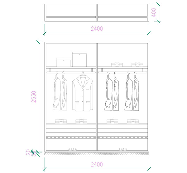 Vansino Business Men's Clothing Store Design Drawings