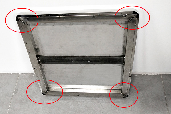 How to quickly install stainless steel two-way display rack