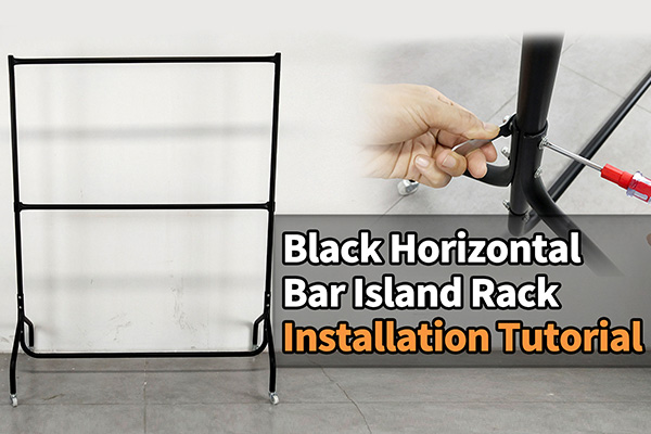 How to quickly install the black parallel bar island rack